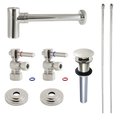 Kingston Brass Plumbing Sink Trim Kit with Bottle Trap and Drain No Overflow, Polished Nickel CC53306DLTRMK1